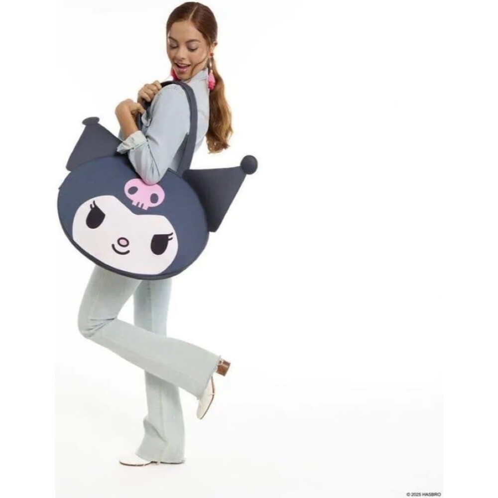 Loungefly Sanrio Kuromi Face Cosplay Oversized Canvas Tote Bag NWT